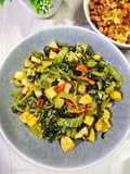 Tumis Sayur Asin Tahu simple