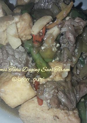 Foto resep Tumis Tahu Daging Saos Tiram