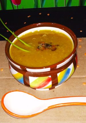 A picture of Masoor Dal Soup.