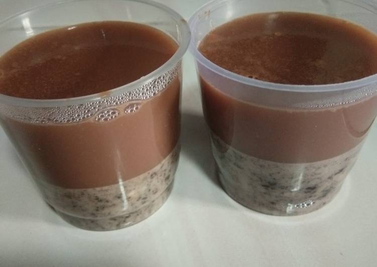 Puding Milo Oreo