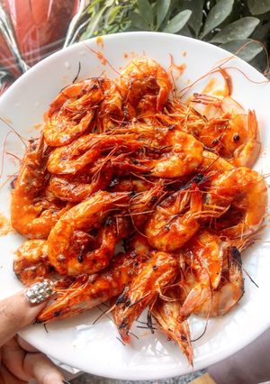 Hình của món Tép sông nướng muối ớt.