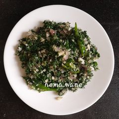 A picture of Koral leaves bhaji.
