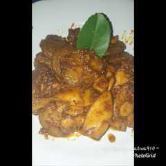 A picture of Rendang Cumi Cumi Jengkol.