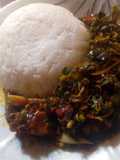 Tuwon shinkafa da miyar lawashi/Ganyen Albasa