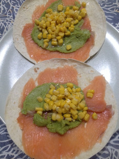 Una foto de Fajita de salmón