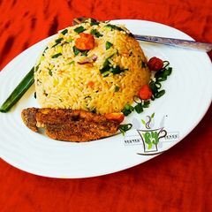 A picture of Scallion Jollof Rice.