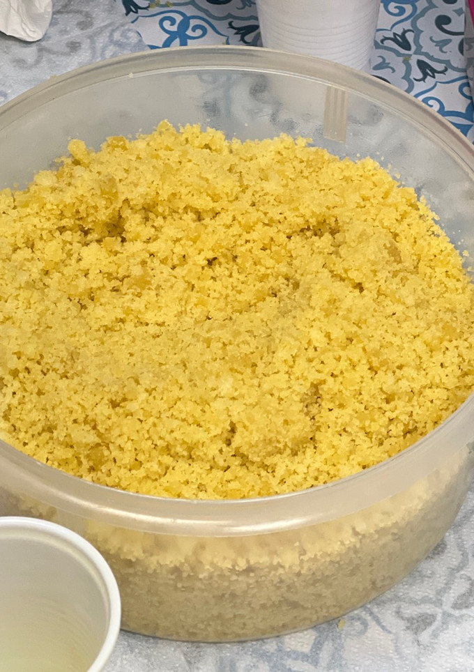 Una foto de Migas de sémola en microondas