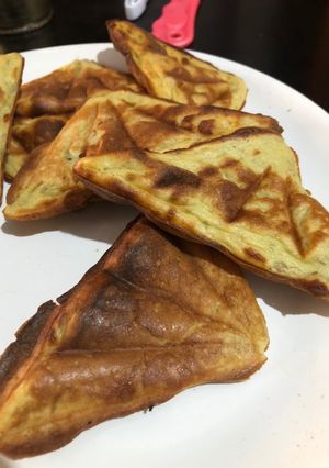 Una foto de Waffle o panqueque de banana