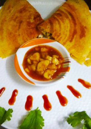 A picture of Stuffed paneer Chilla.