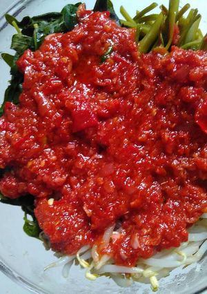 Foto resep Plecing kangkung + toge