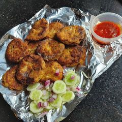 A picture of Mutton shami kababs.