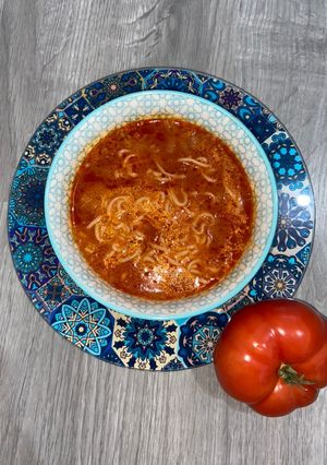 Une photo de Soupe à la tomate et vermicelles
