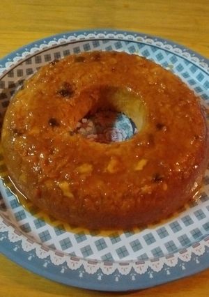 Una foto de Budín de pan sencillo