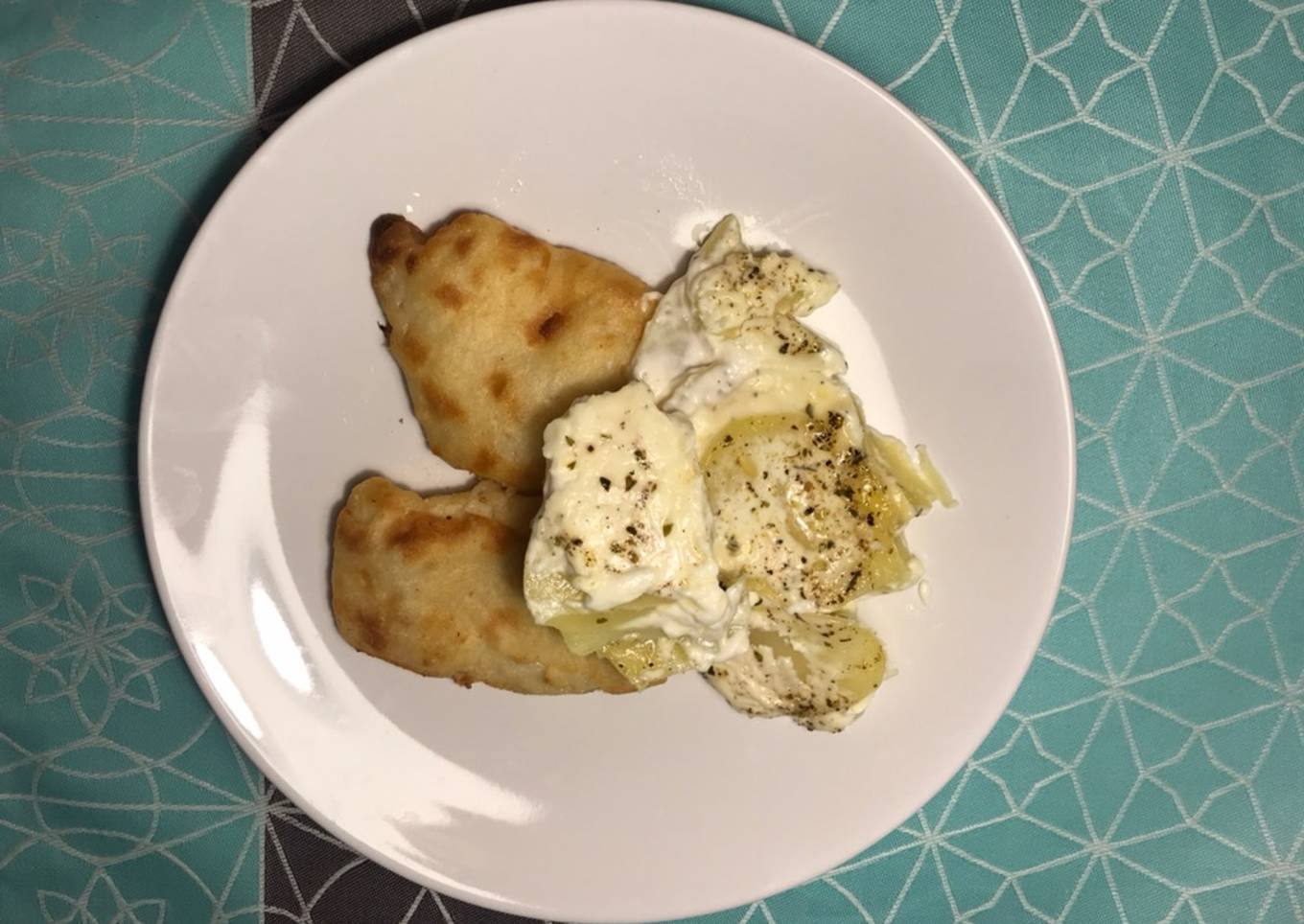 Patatas panadera con nata ligera