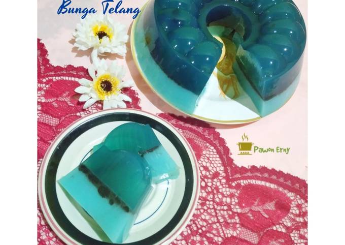 Puding Oreo Bunga Telang