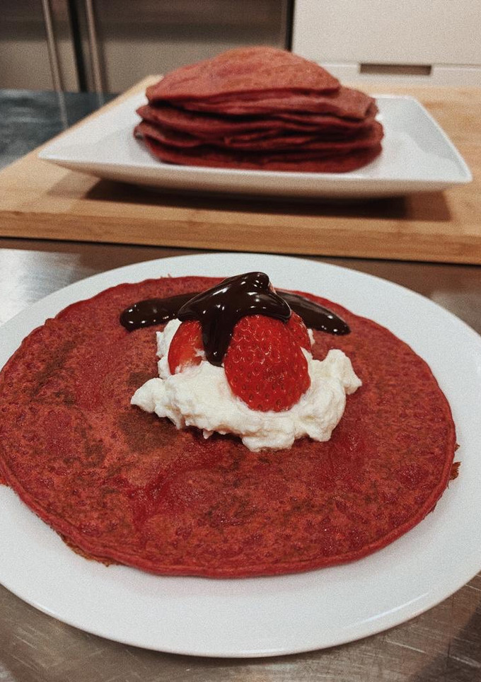 Una foto de Tortitas red velvet