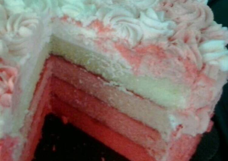 Cara buat Ombre Cake Kukus Mudah dan Enak yang lezat Untuk Jualan