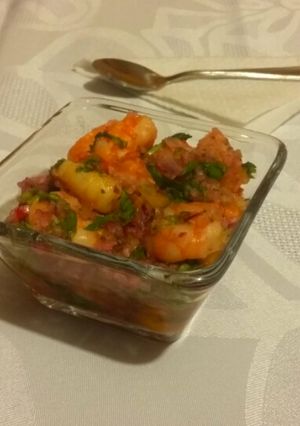 Una foto de Ceviche de camarones