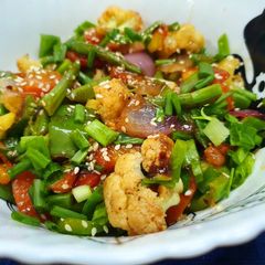 A picture of Chinese Stir Fried Mixed Vegetables and Green Beans.