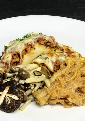 รูปของ Gratinated Milky Mushroom with Bolognese and Assorted Mushroom