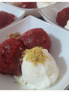 عکسی از دستور بستنی آلبالو