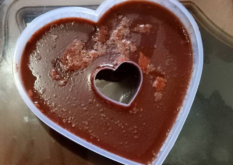 Puding coklat milo