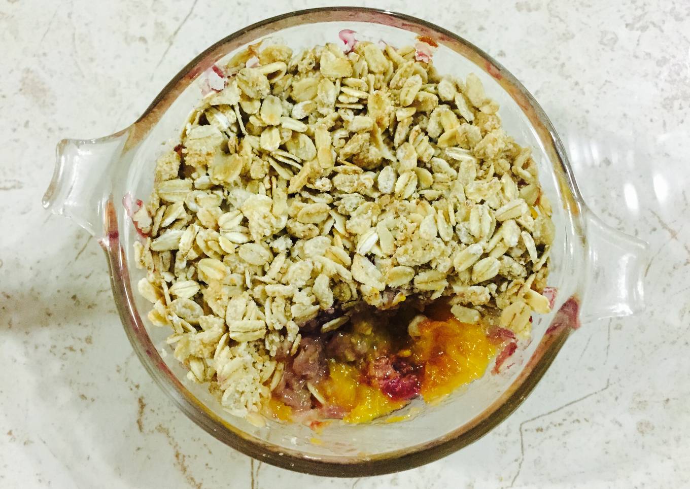 Jamun Compote and Mango Crumble