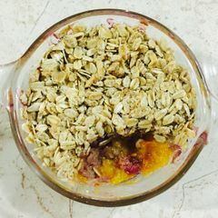 Jamun Compote and Mango Crumble A picture of Jamun Compote and Mango Crumble.