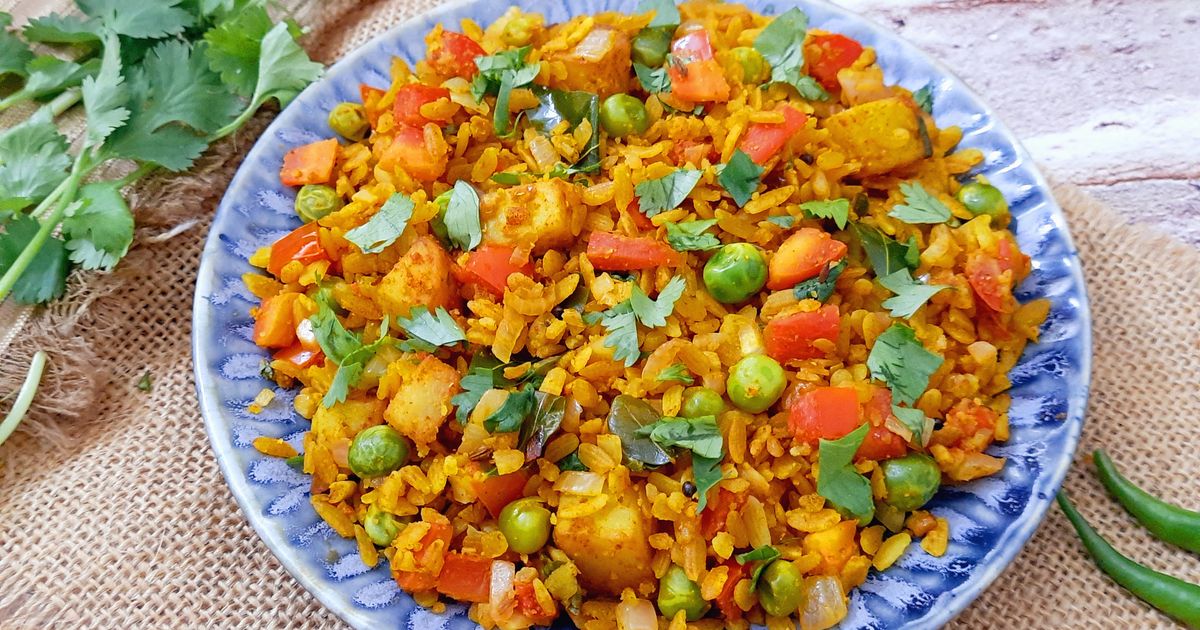 Nut Free Red Rice Kanda Poha Recipe by Madhu Bindra - Cookpad