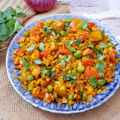 A picture of Nut-Free Red Rice Kanda Poha.