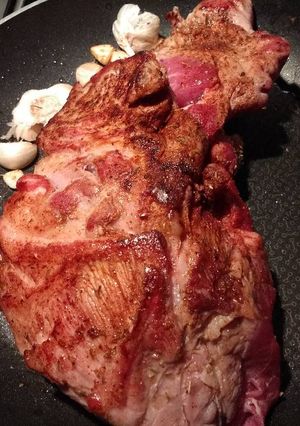 Una foto de Bondiola de cerdo a la cerveza. Para hacer en sartén