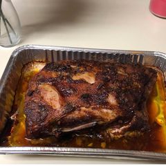A picture of Pernil (puerto rican style pork shoulder).