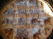 Una foto de pastafrola de dulce de leche