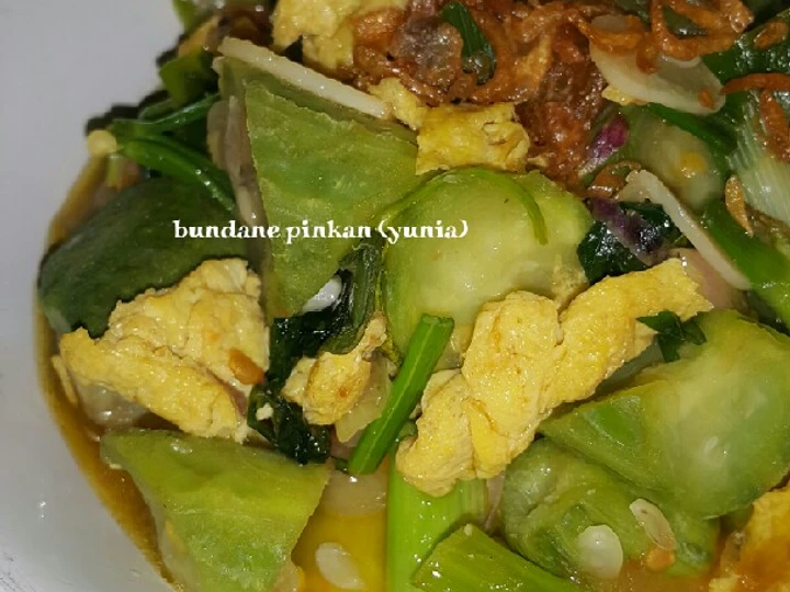 Cara Mudah Membikin Resep #171 Tumis oyong telur yang Lezat Sekali Anti Ribet, Mantap Sekali