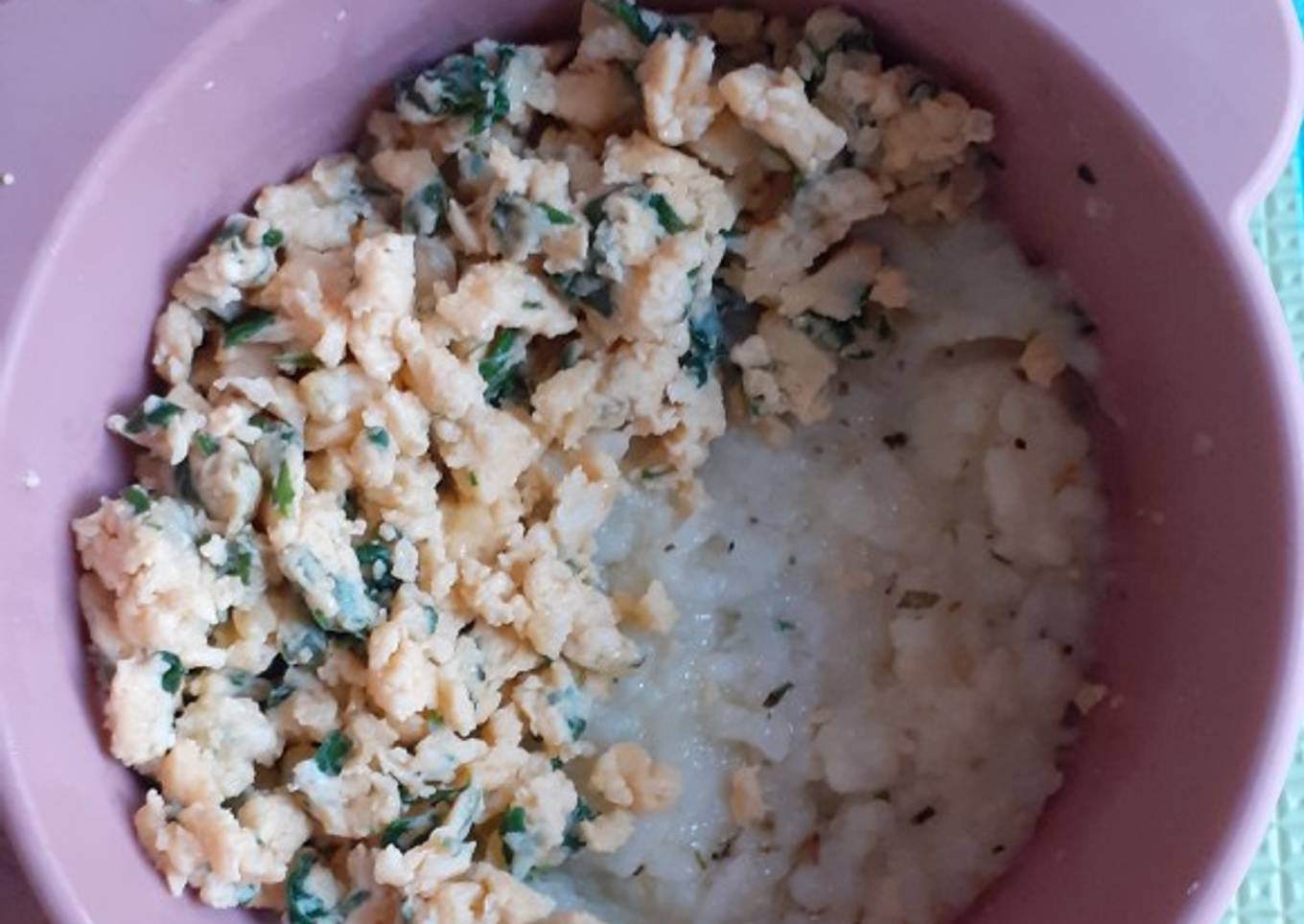 Mpasi 10bln : Butter Rice+Scramble egg