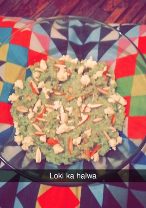 A picture of Lauki ka Halwa.