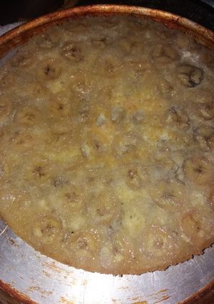 Una foto de Tarta invertida de bananas