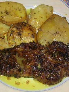 Una foto de Chuletas de cabeza de cerdo especiadas al horno