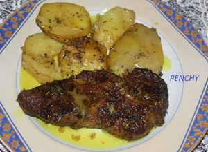 Foto principal de Chuletas de cabeza de cerdo especiadas al horno