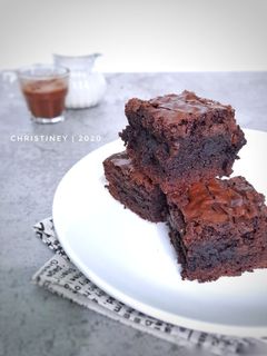 Foto resep 4. Crust Fudgy Brownies (Dengan Tips dan Trik Shiny Crust)
