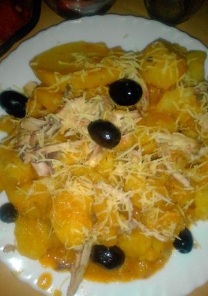صورة لوصفة بطاطا بدجاج في الكيكوطة