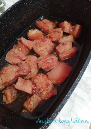 Kacsasütőben sült sertés bőrös comb 🌺 recept fotója