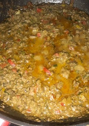 Una foto de Hígado de res molido, en curry de coco