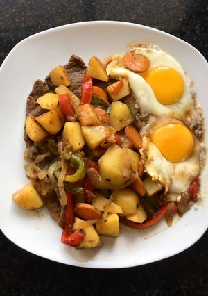 Una foto de Bifes a la criolla