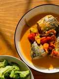 Ikan tongkol bumbu kuning & Brokoli