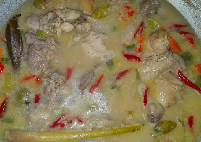 Garang asem ayam santan simple tanpa bungkus