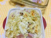 Una foto de espaguetis con bechamel