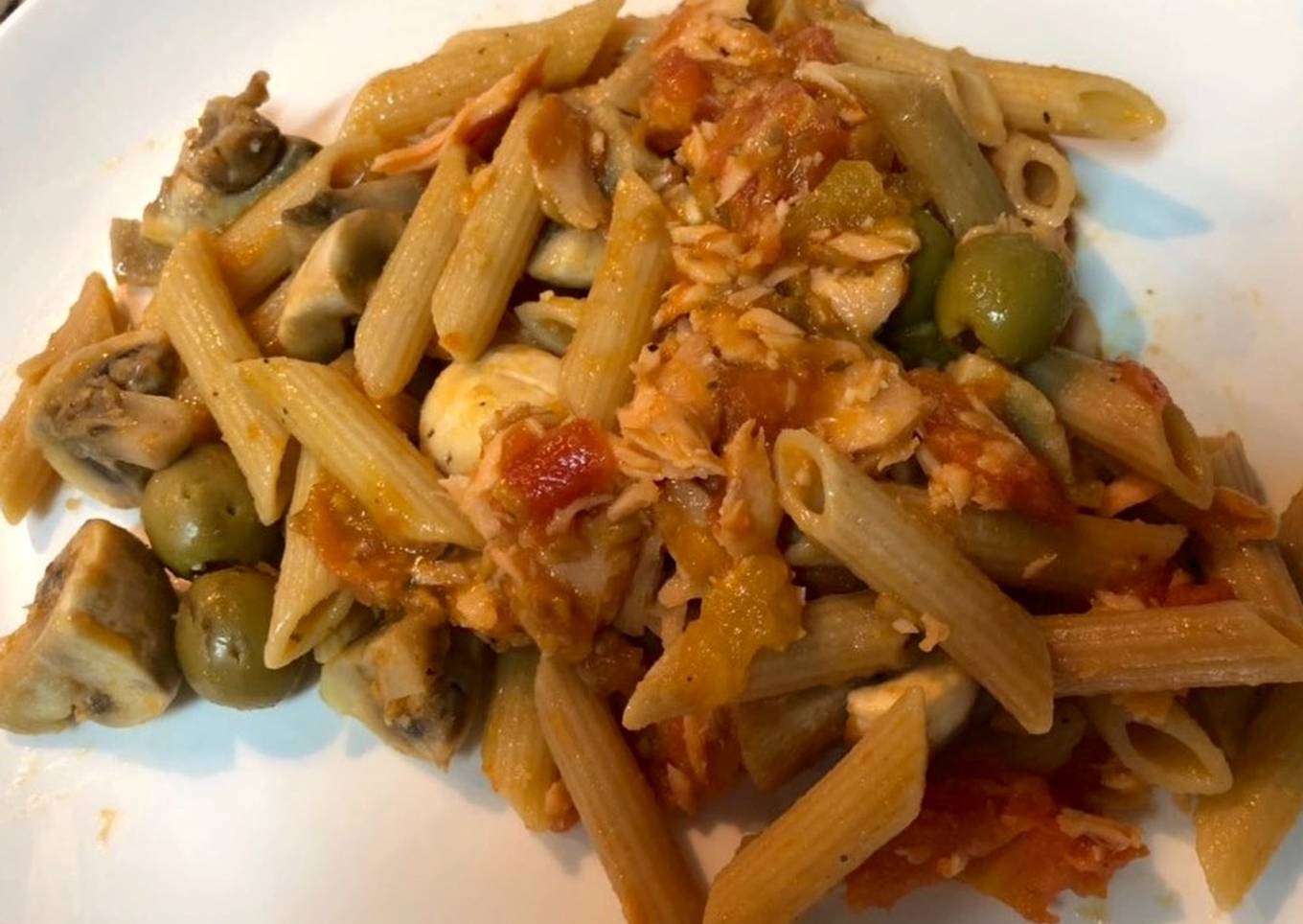 Pasta con salmón