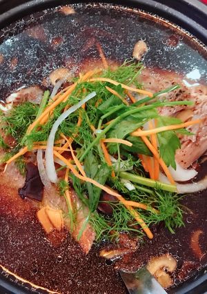 Hình của món Cá diêu hồng hấp xì dầu.