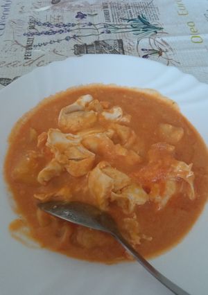 Krumplifőzelék beleütött tojással vagy buggyantott tojással 😁 recept fotója